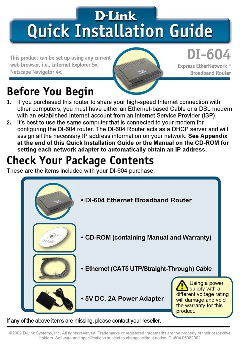 D-Link Express EtherNetwork DI-604 User manual D-Link Express EtherNetwork DI-604 User manual