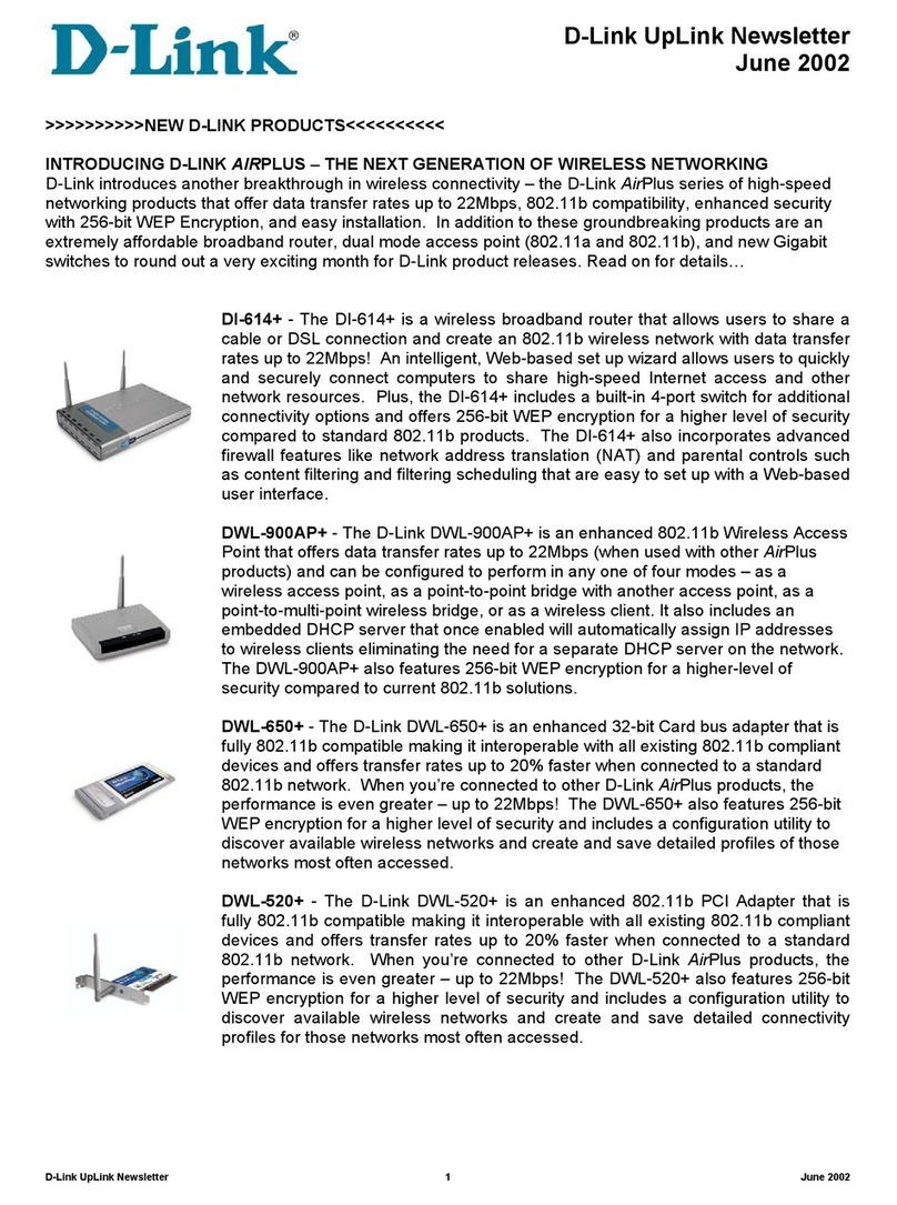 D-Link Express EtherNetwork DI-604 User manual D-Link Express EtherNetwork DI-604 User manual
