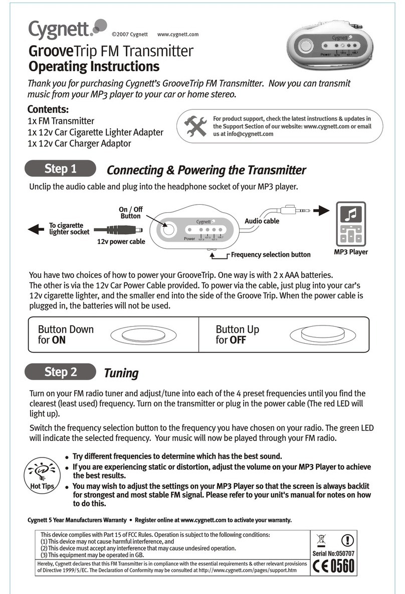 Cygnett GrooveTrip CY-3-GT User manual