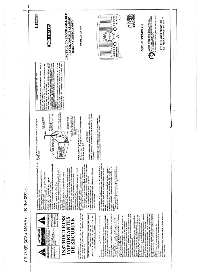 Curtis CR-750 User manual