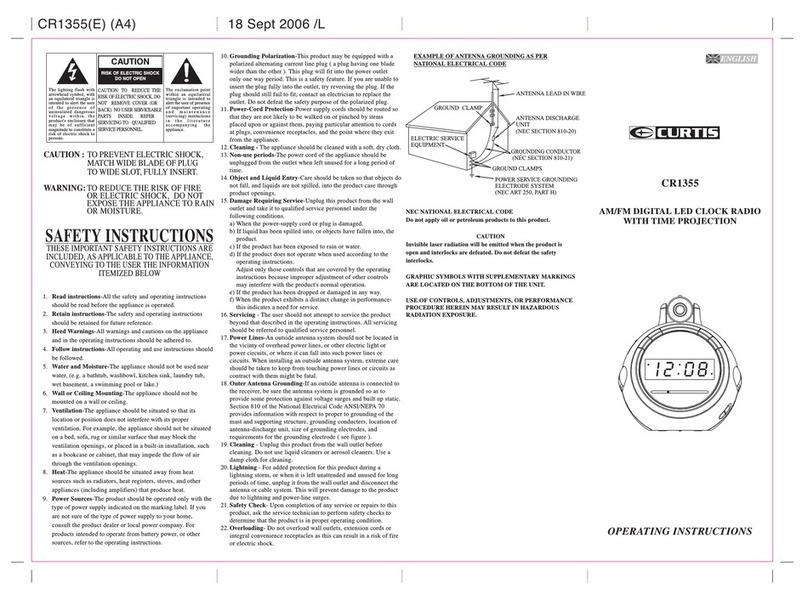 Curtis CR1355 User manual