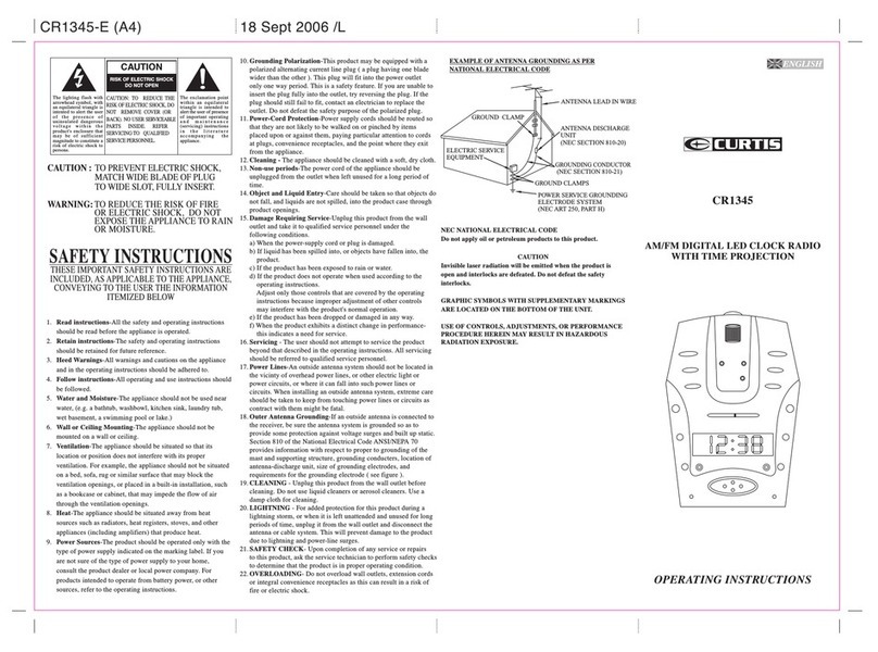 Curtis CR1345 User manual