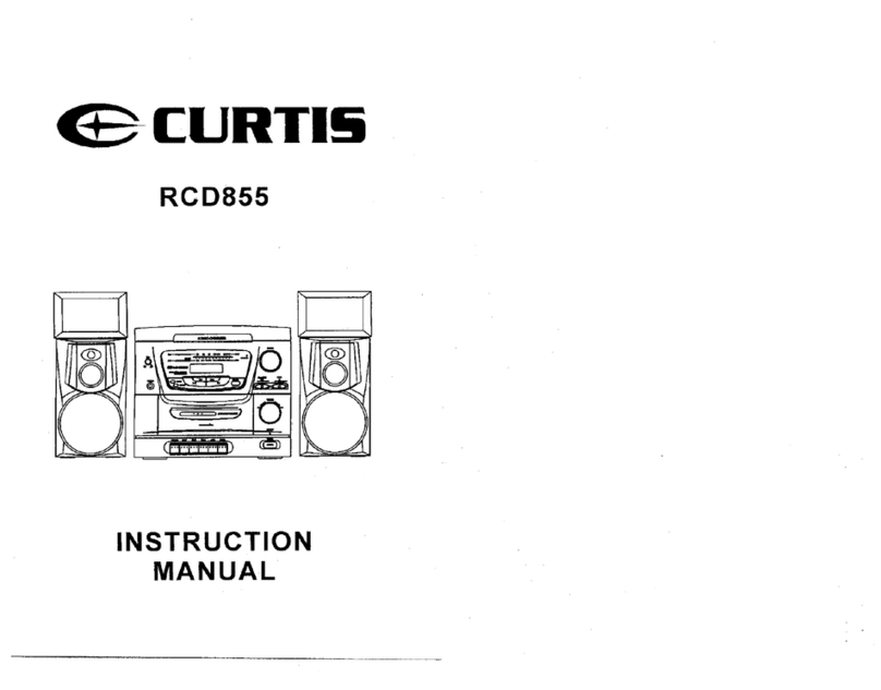 Curtis RCD855 User manual Curtis RCD855 User manual