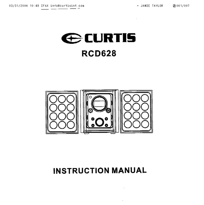 Curtis RCD628 User manual Curtis RCD628 User manual