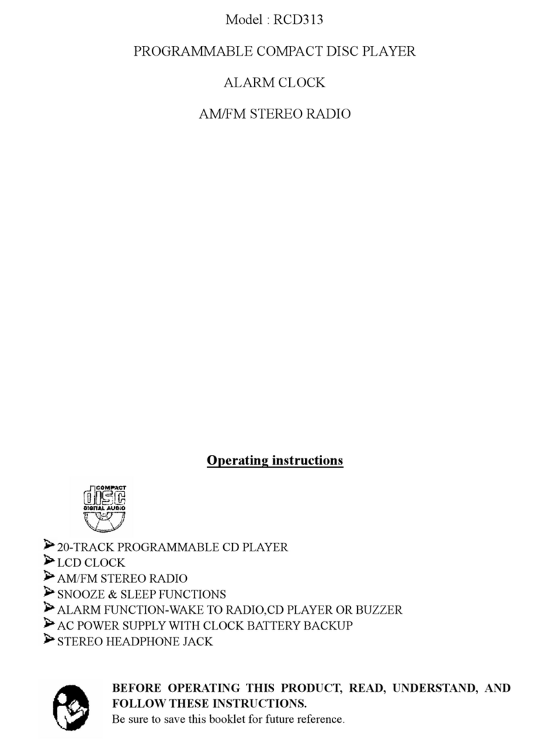 Curtis RCD313 User manual