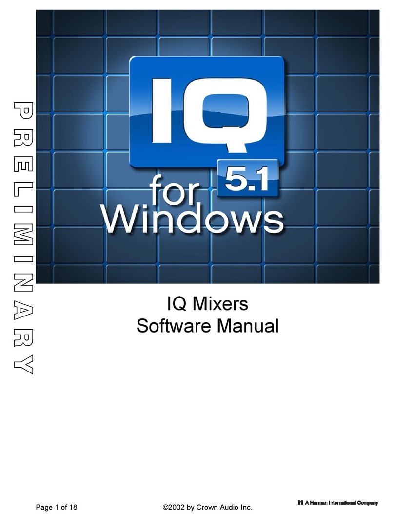 Crown IQ system AMB-5 Software manual