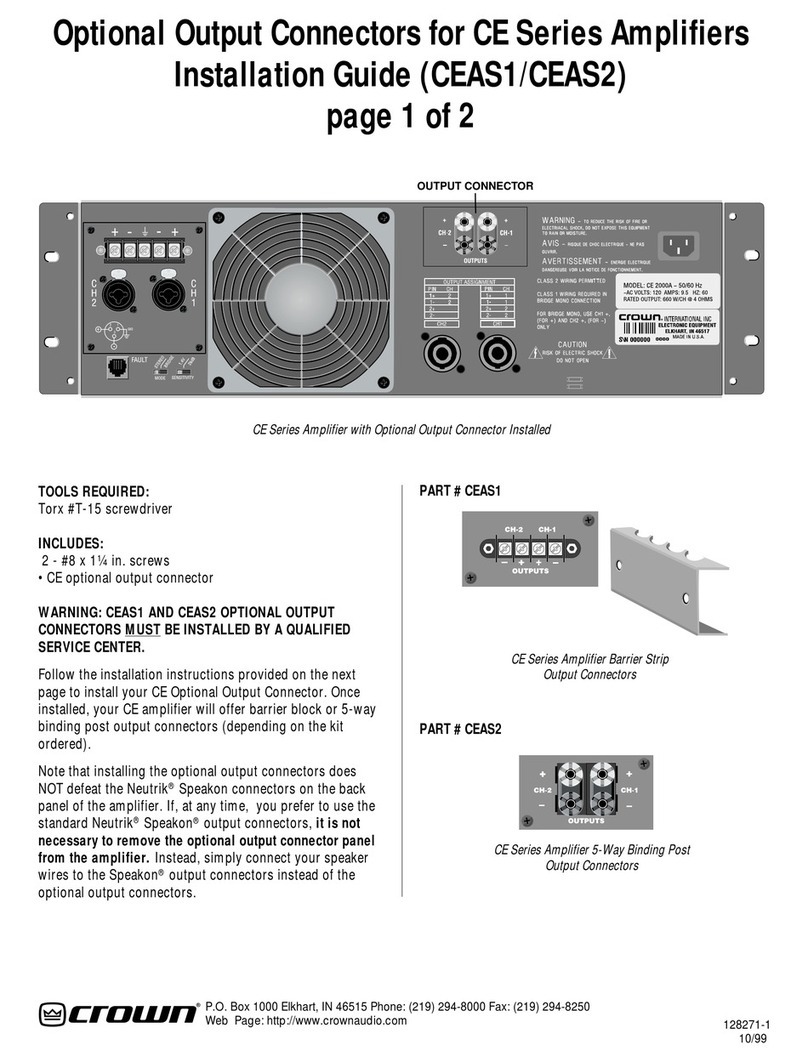 Crown CEAS1 User manual