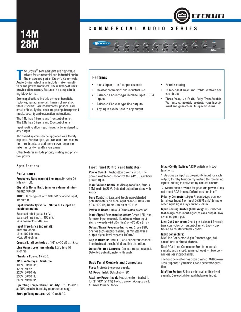 Crown 14M User manual