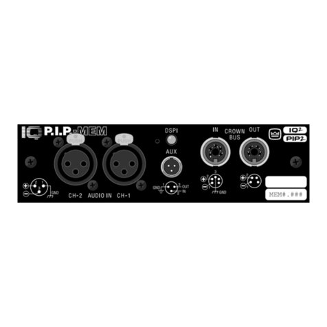 Crown IQ-P.I.P.-MEM Reference manual
