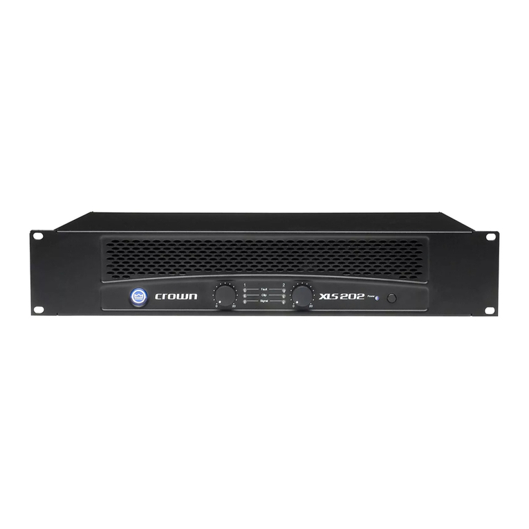 Crown XLS 202 User manual