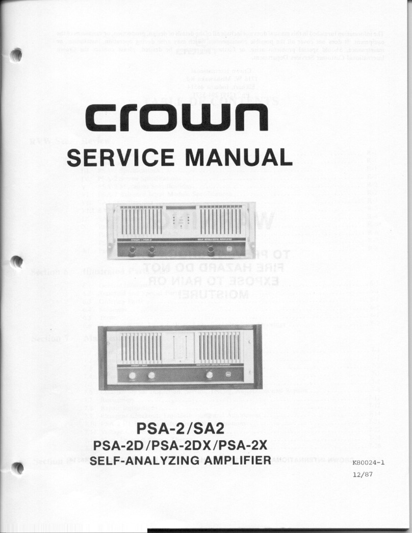 Crown PSA-2D Service manual