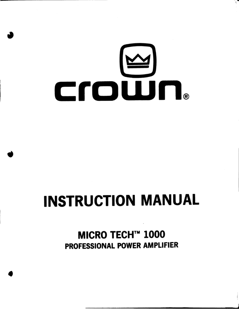 Crown Micro-Tech MT-1000 User manual Crown Micro-Tech MT-1000 User manual