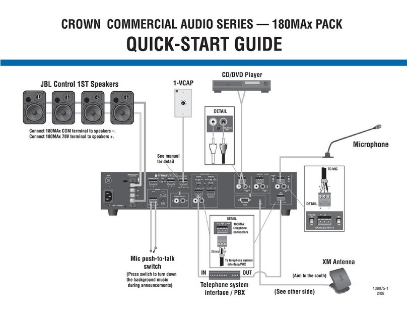 Crown 180MAx Pack User manual