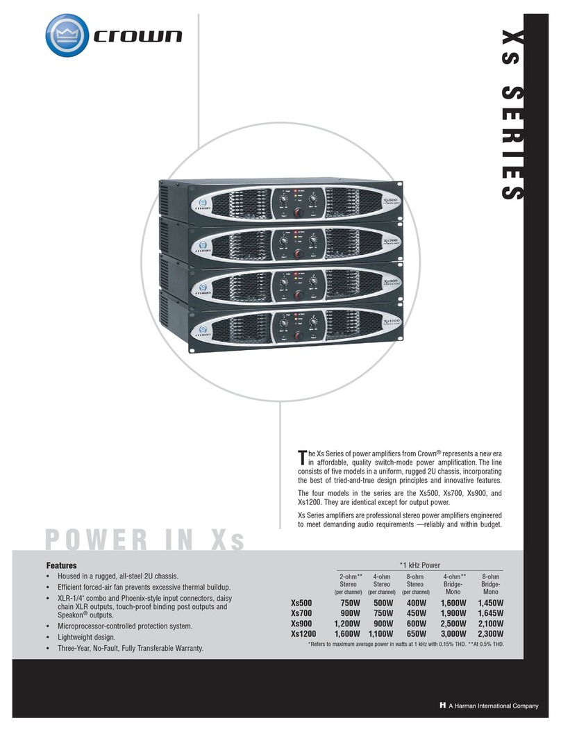 Crown XS1200 Specifications
