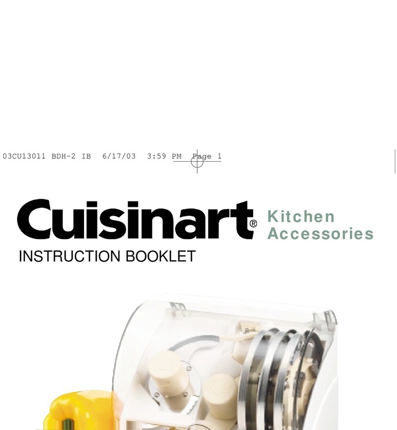 Cuisinart BDH-2 Instruction booklet