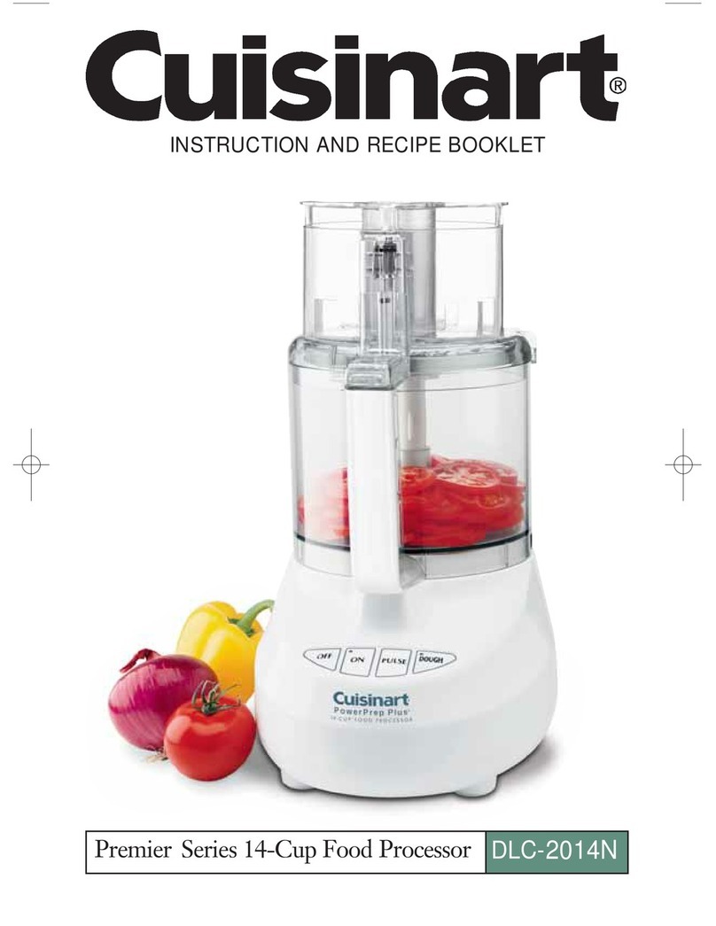 Cuisinart DLC-2014 Instruction/recipe booklet