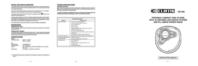 Curtis CD290 instruction manual