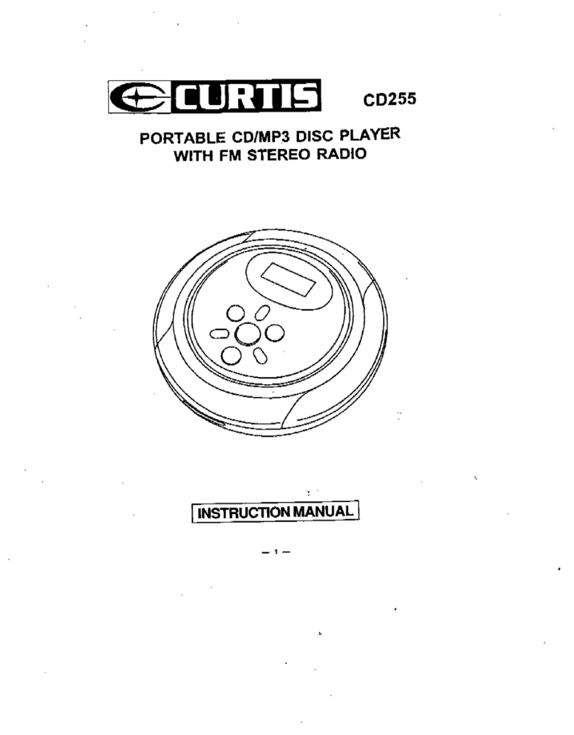 Curtis CD255 User manual