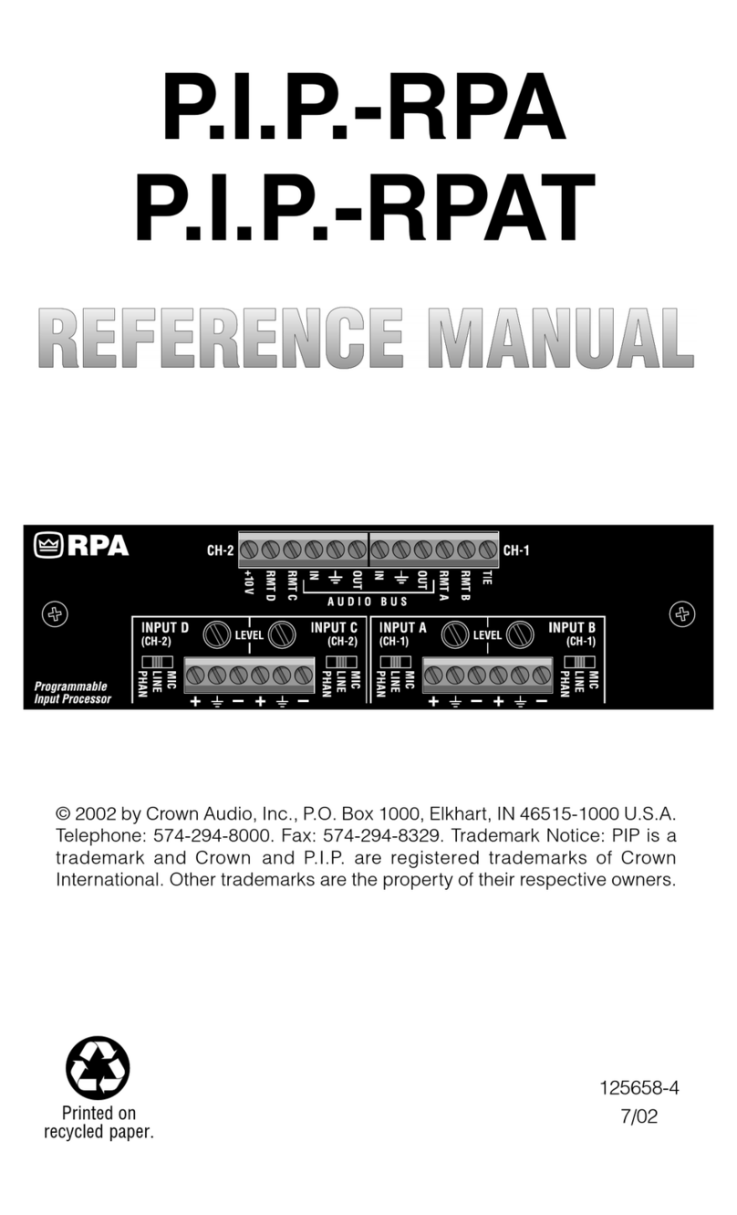 Crown PIP-RPA reference guide