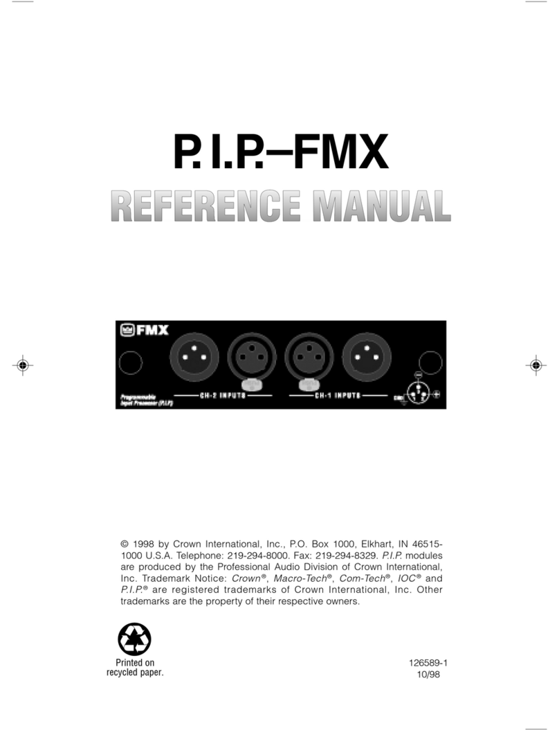 Crown PIP-FMX reference guide