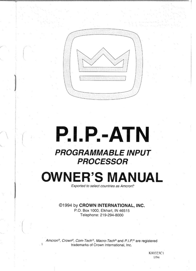 Crown PIP-ATN User manual