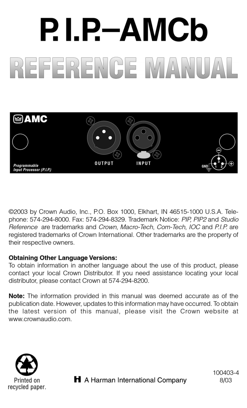 Crown PIP-AMCB reference guide