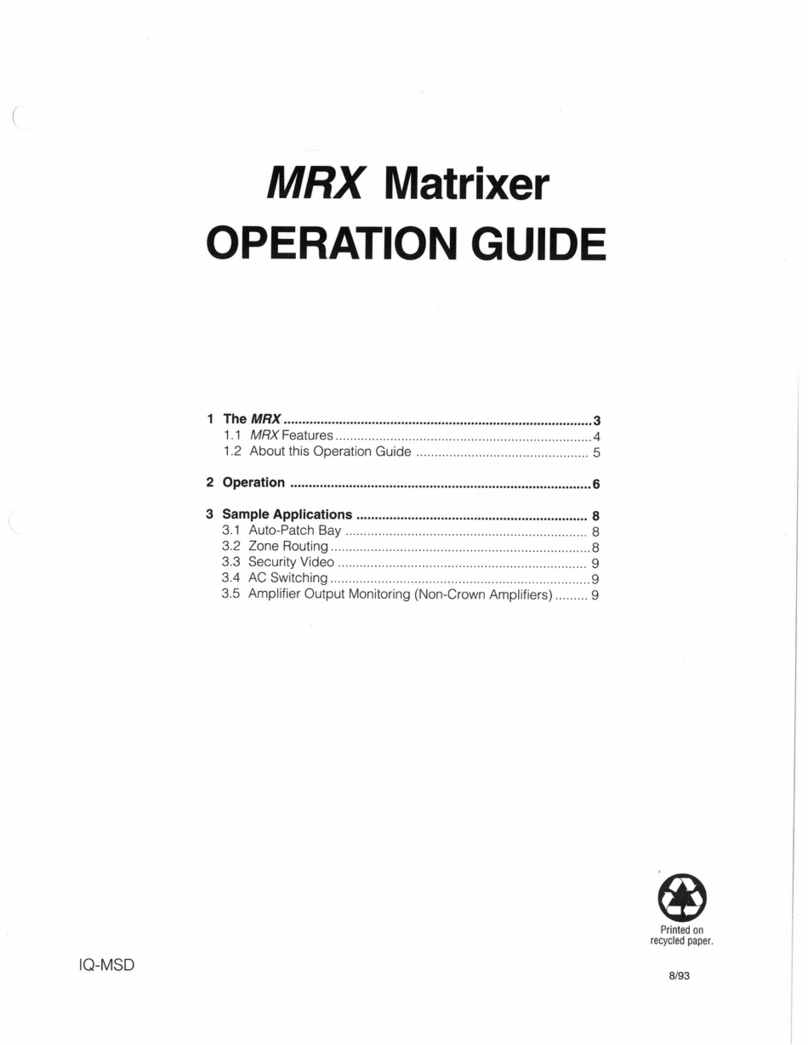 Crown MRX-12 Operation guide