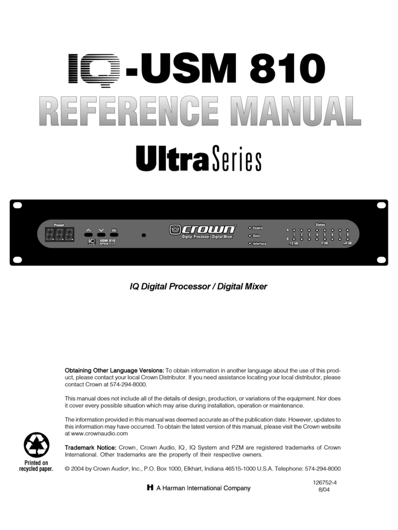 Crown IQ-USM 810 User manual