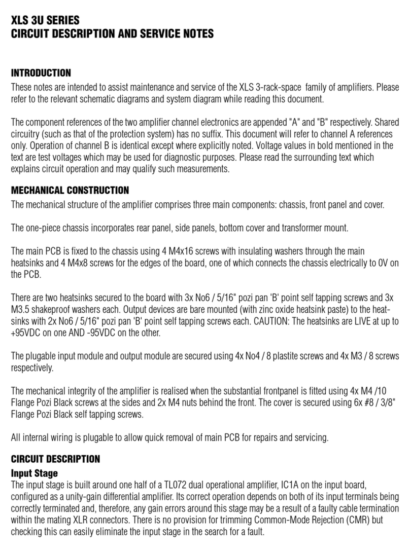 Crown XLS 3U Series supplementary guide