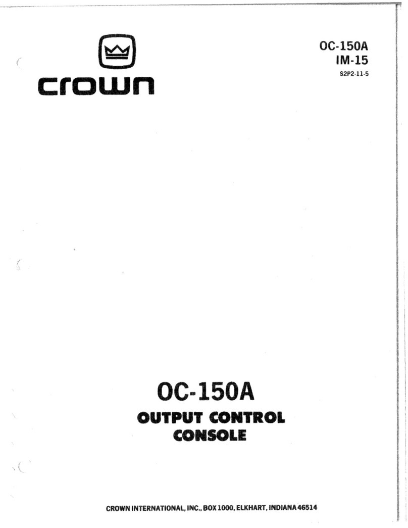 Crown OC-150A user guide