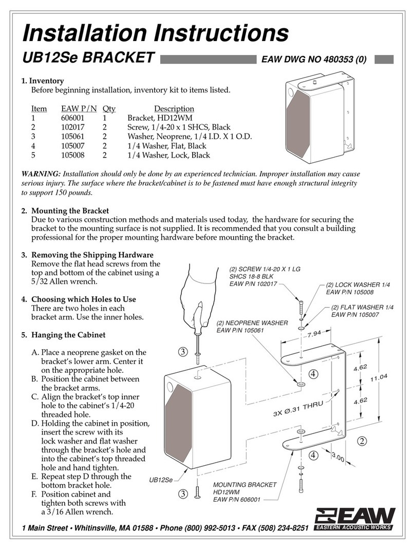 EAW UB12Se installation instructions