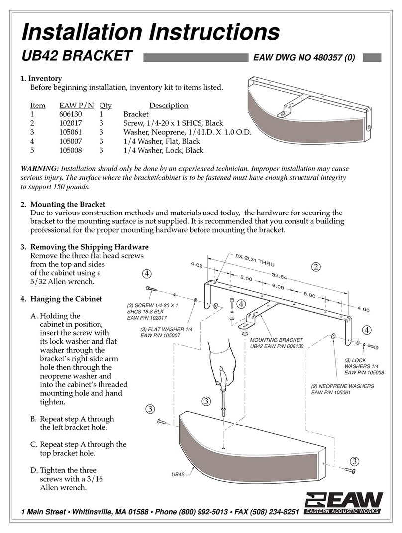 EAW UB42 installation instructions