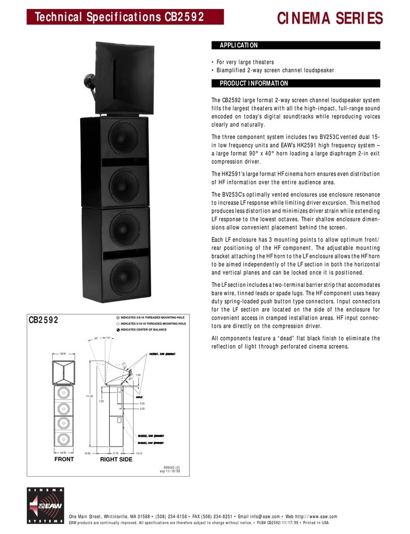 EAW Cinema CB2592 User manual