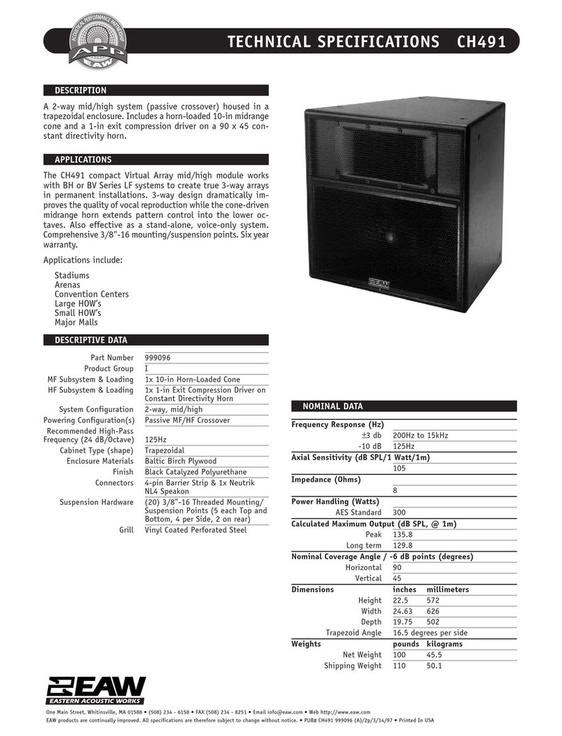 EAW CH491 Technical specifications