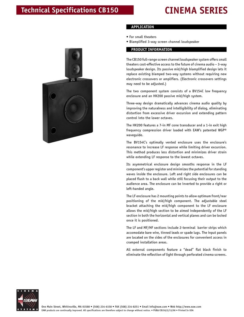 EAW Cinema CB150 User manual