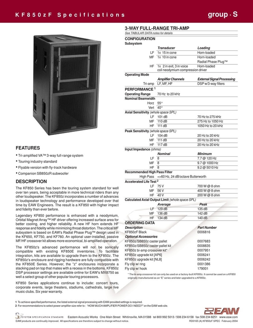 EAW Virtural Array KF850ZF User manual