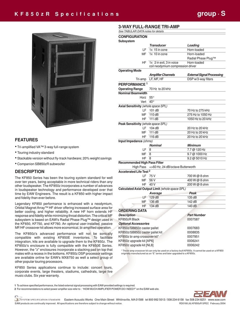 EAW Virtural Array KF850ZR User manual