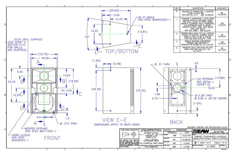 EAW Virtural Array KF650ZP Dimensional drawing