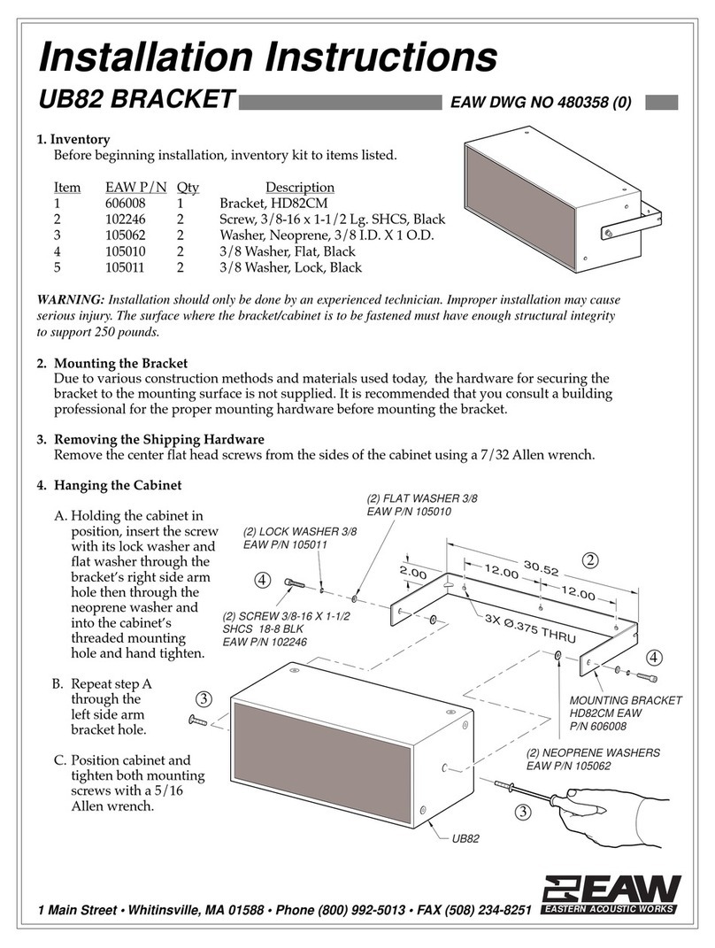 EAW UB82e installation instructions