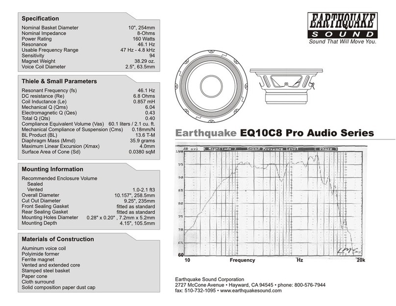 EarthQuake EQ10C8 Specifications