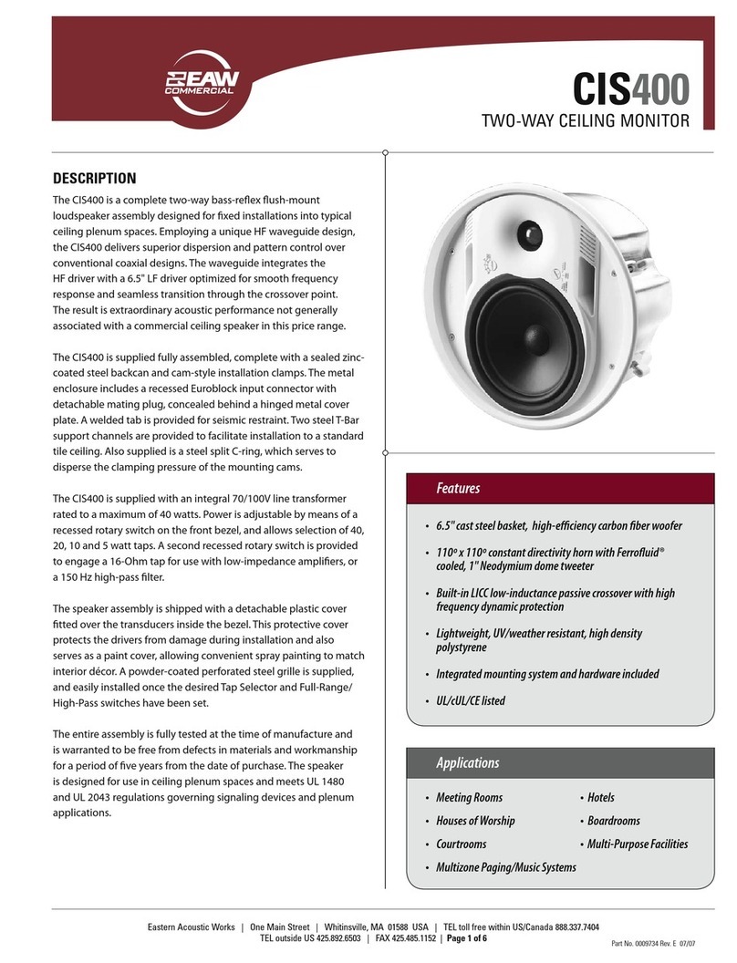 EAW CIS400 User manual