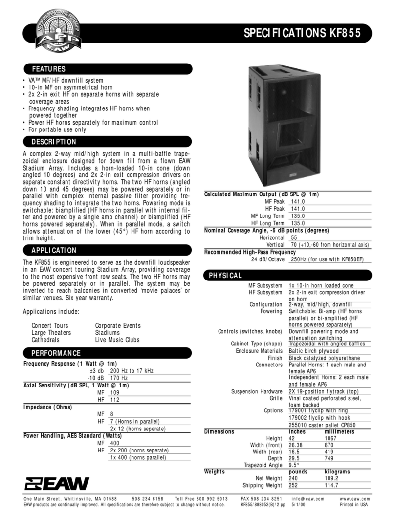 EAW KF855 Specifications