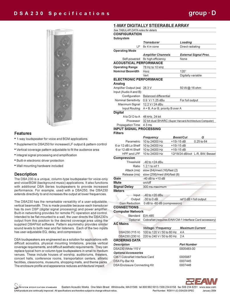 EAW DSA230 User manual