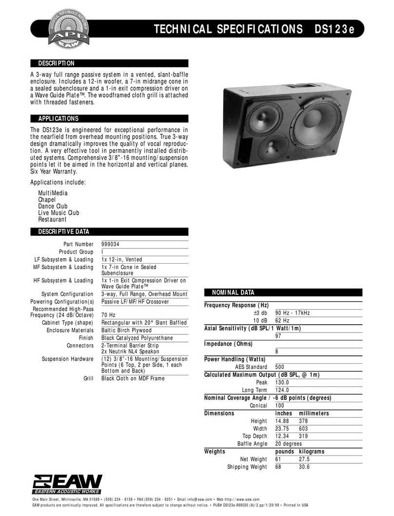 EAW DS123e User manual