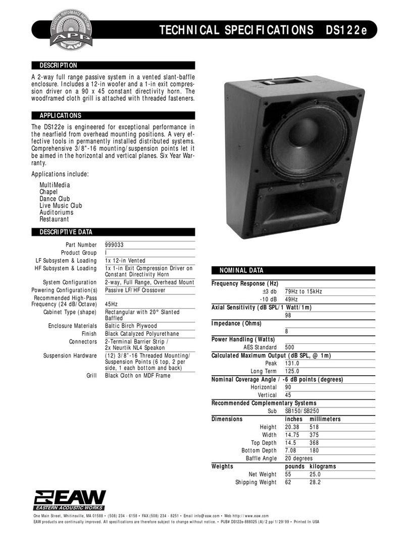 EAW DS122e User manual