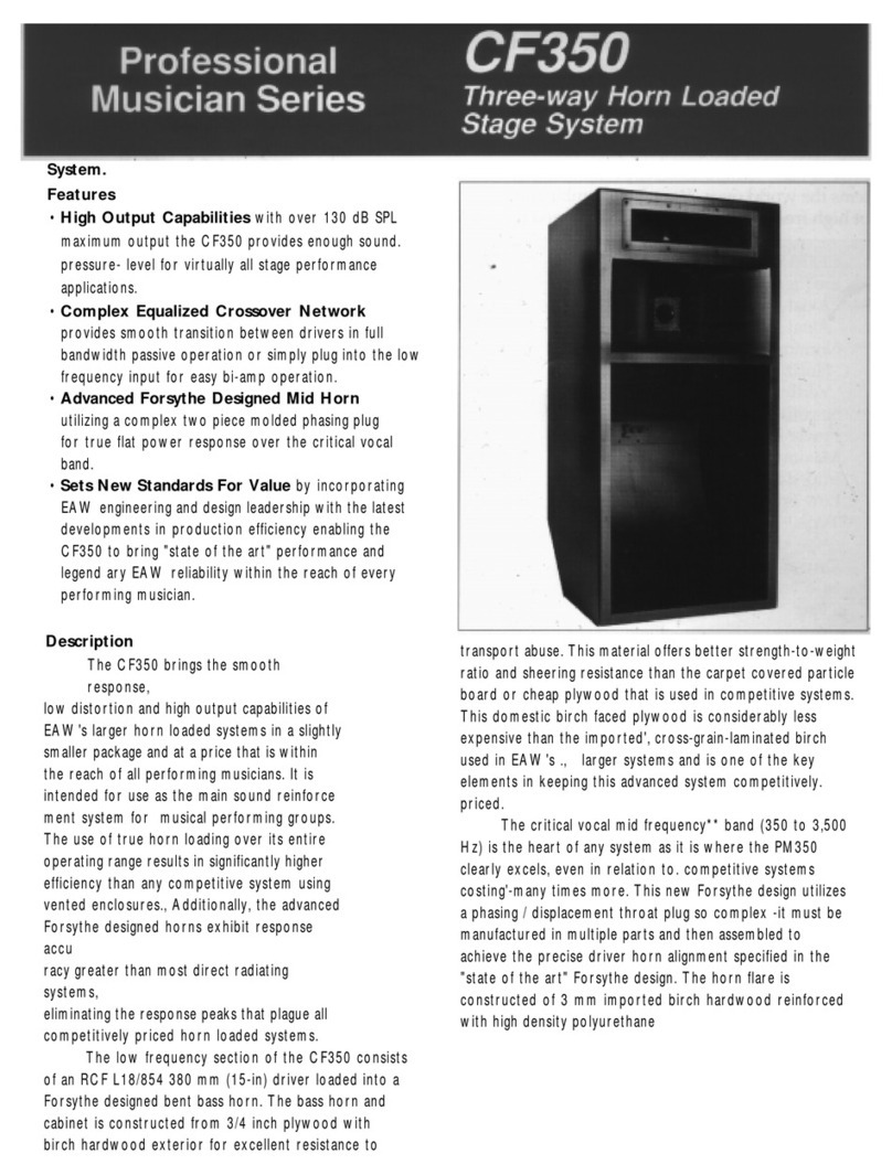 EAW Cinema CF350 User manual