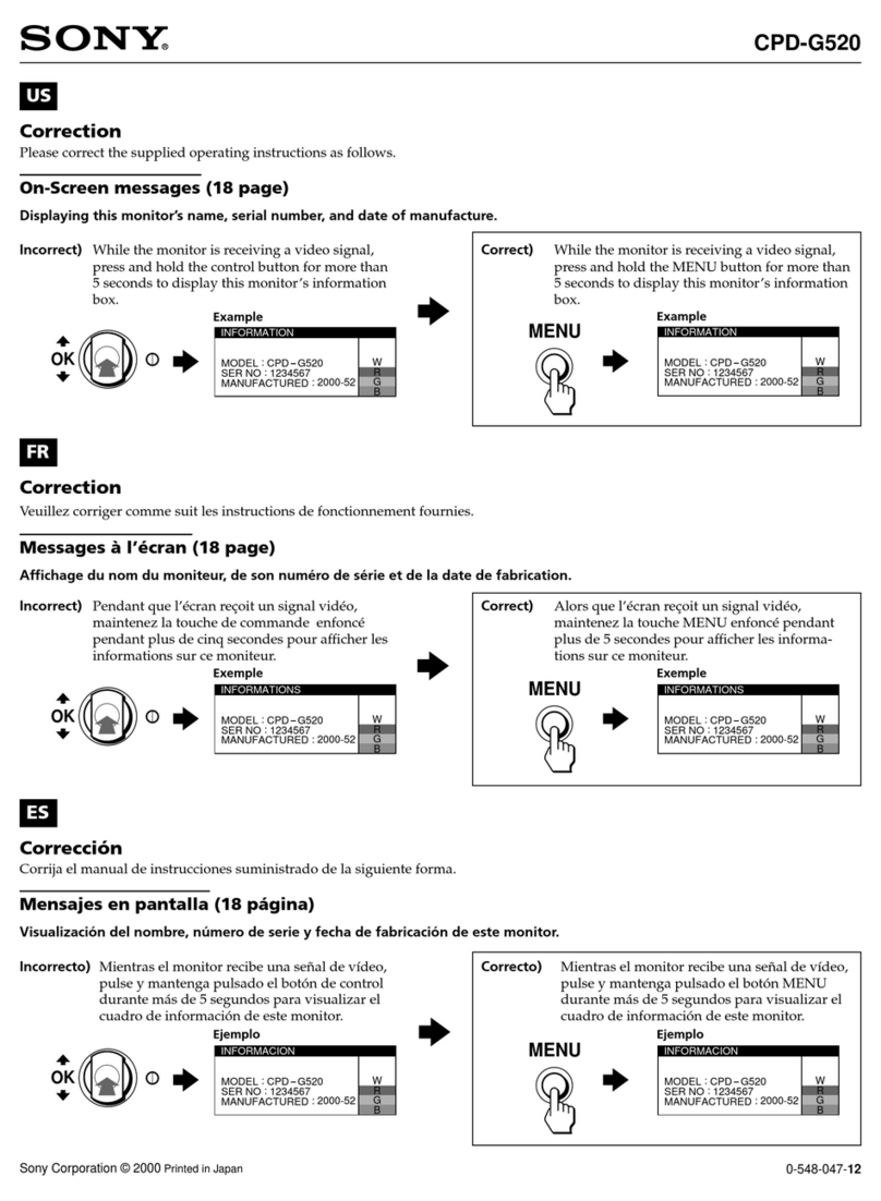 Sony CPD-G520P Operating instructions