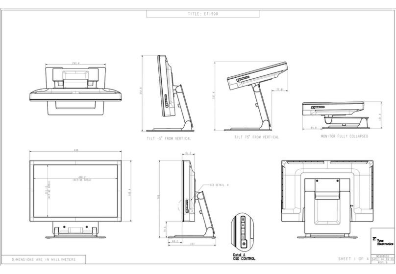 Elo TouchSystems 1900L Parts list manual