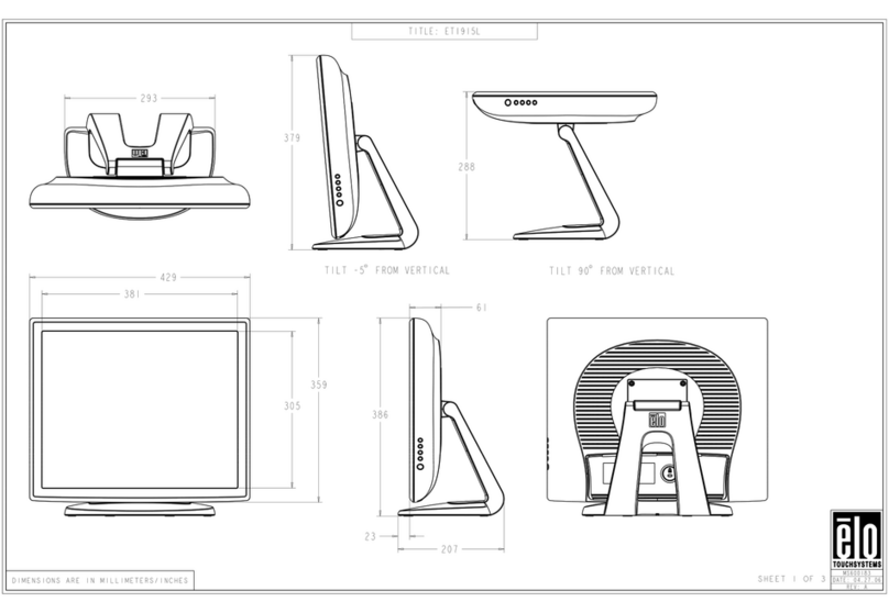 Elo TouchSystems 1915L Parts list manual Elo TouchSystems 1915L Parts list manual