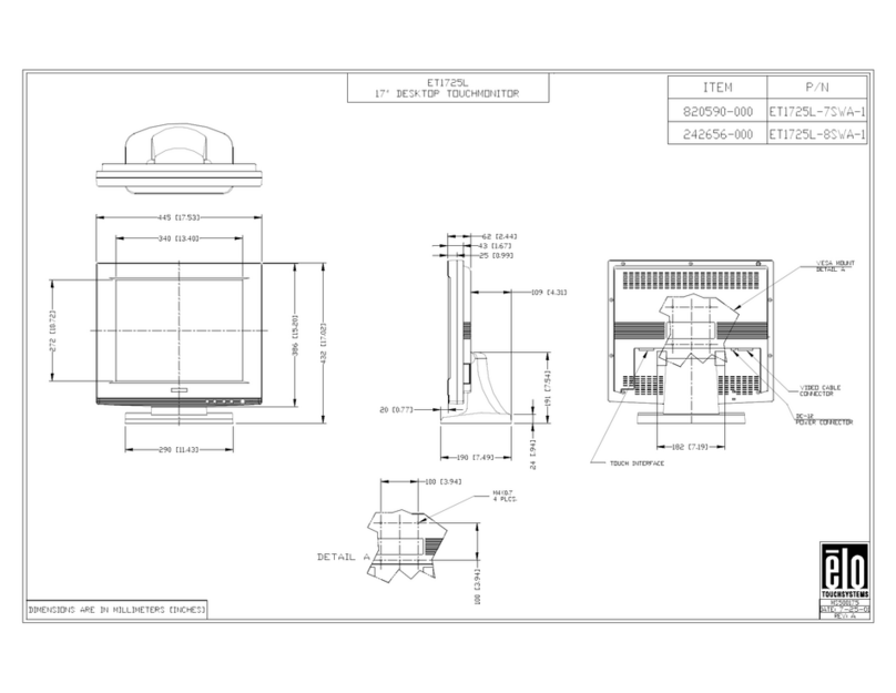 Elo TouchSystems Entuitive 1725L Series User guide